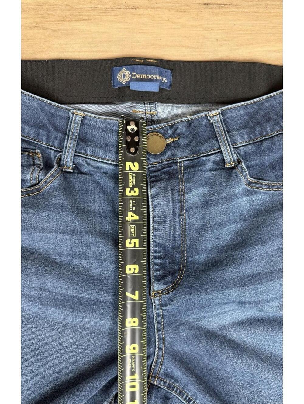 Democracy Jeans Womens 14P Denim Ab Solution Bootcut Pants Mid Rise Flex Stretch - Picture 5 of 8